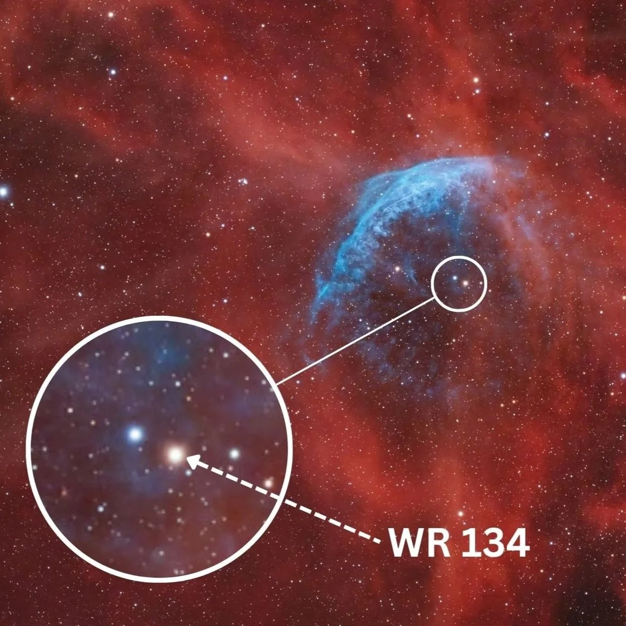 Astrophotography: The Nebula around Wolf-Rayet 134 — Achint Thomas